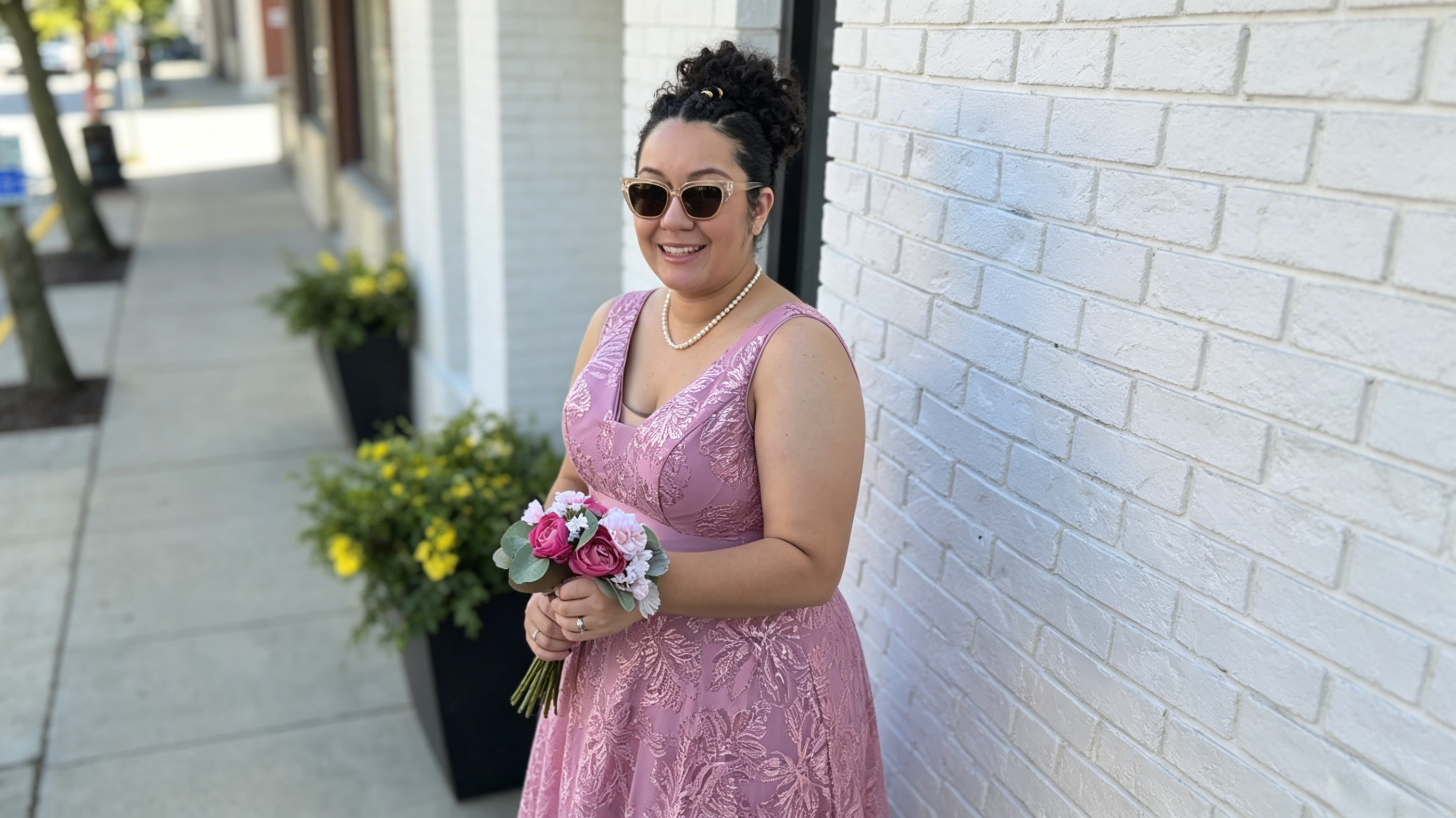 plus size pink prom dresses