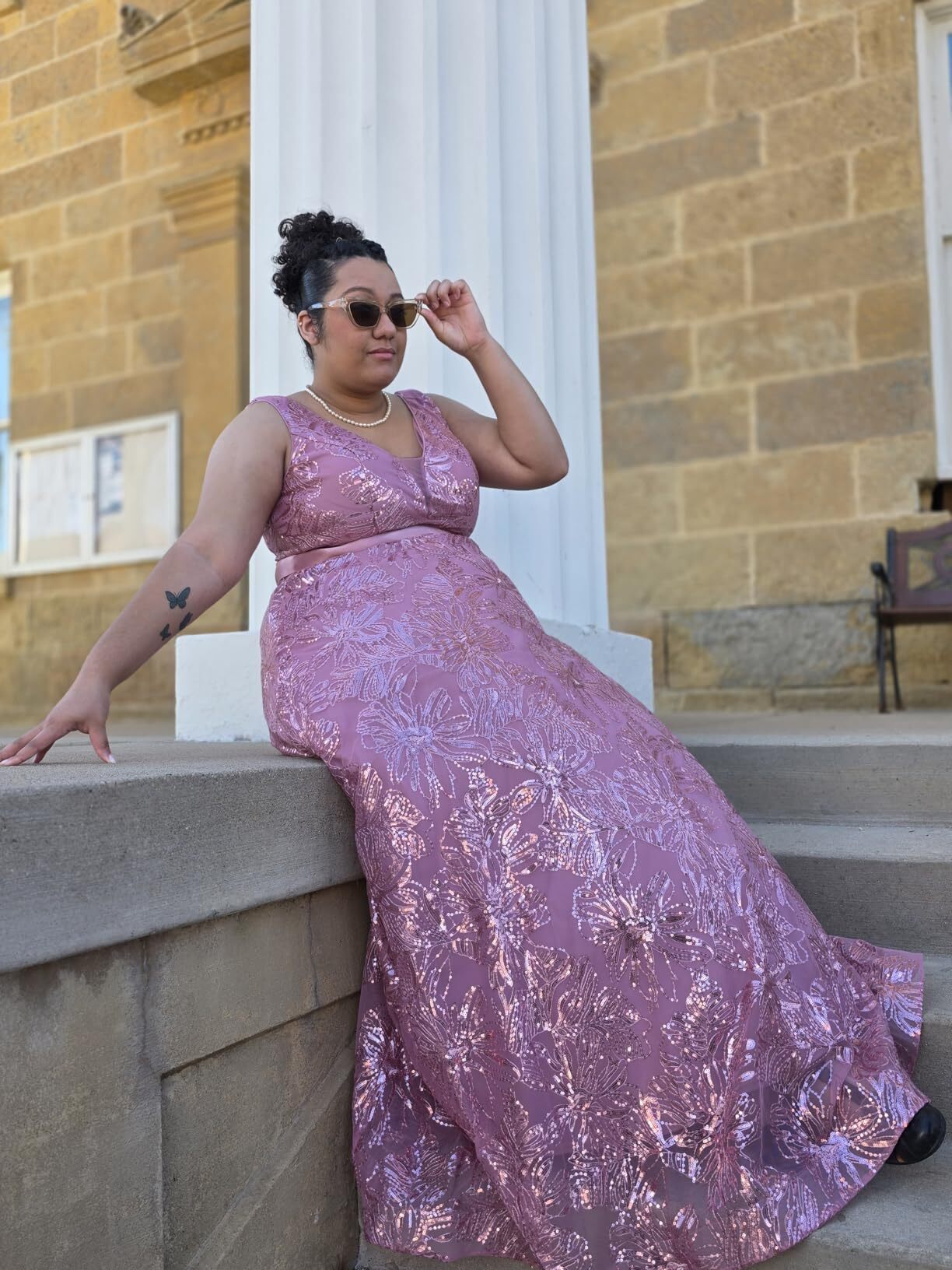 plus size pink prom dresses