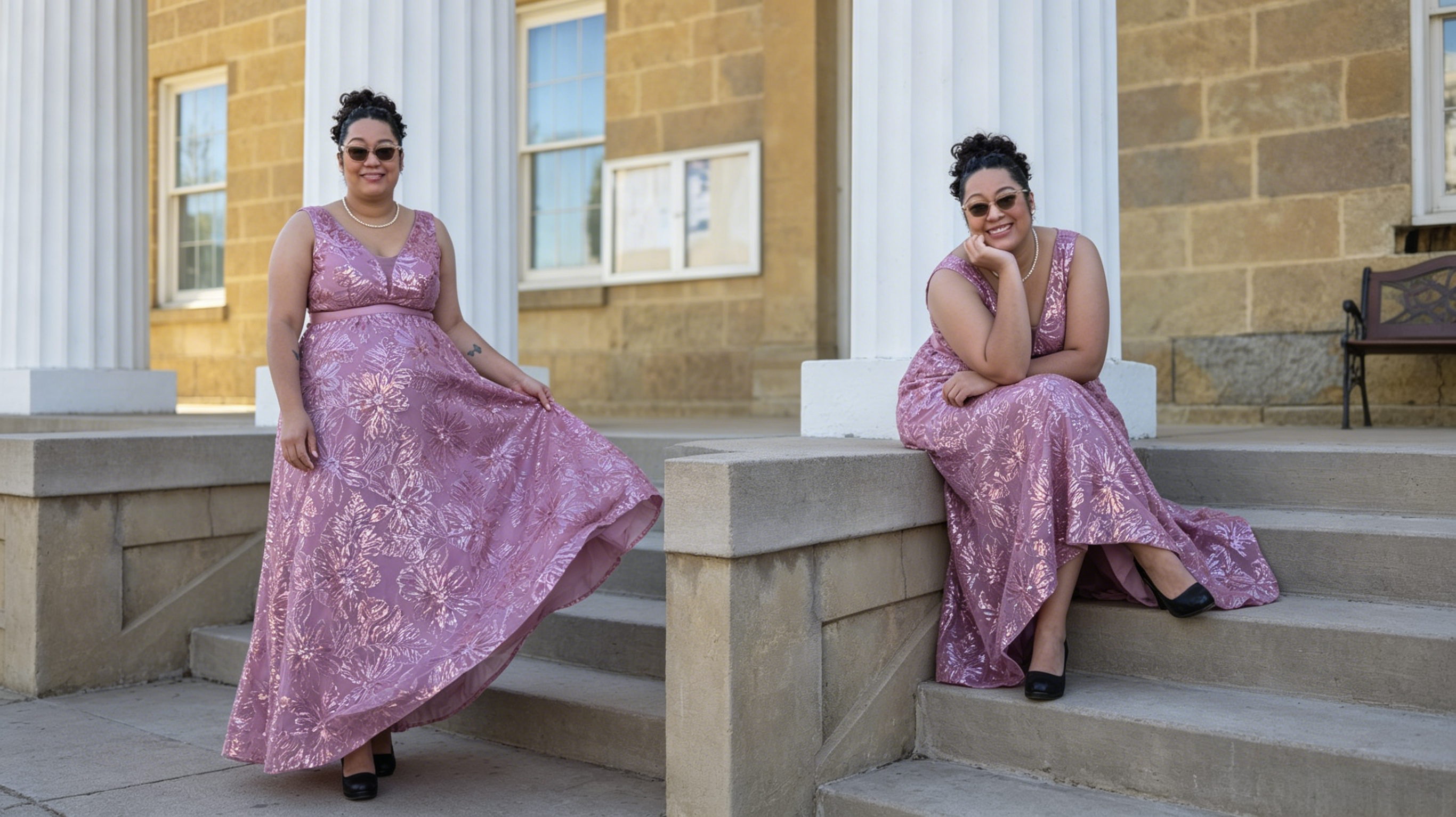 plus size pink prom dresses