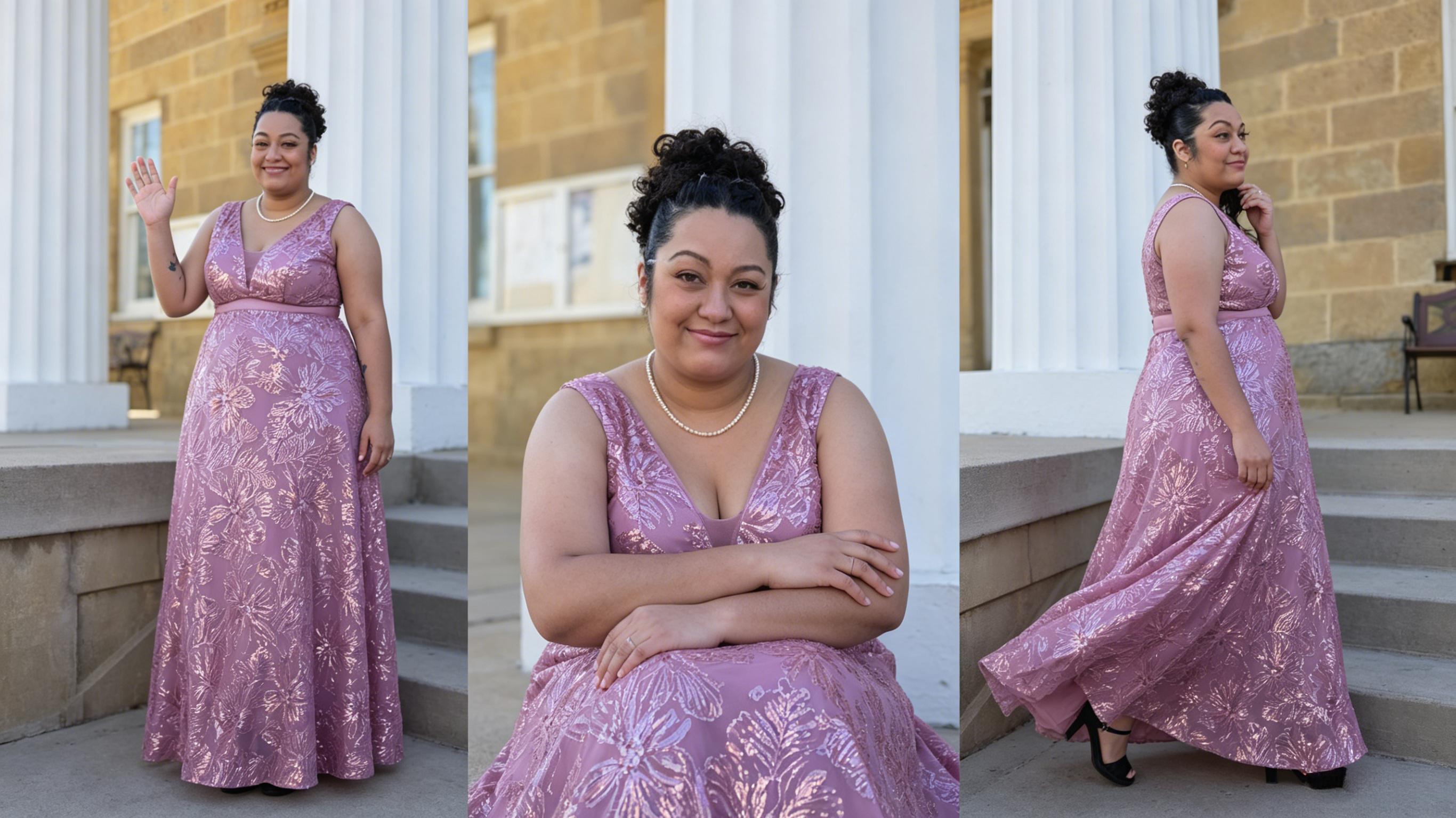 plus size pink prom dresses